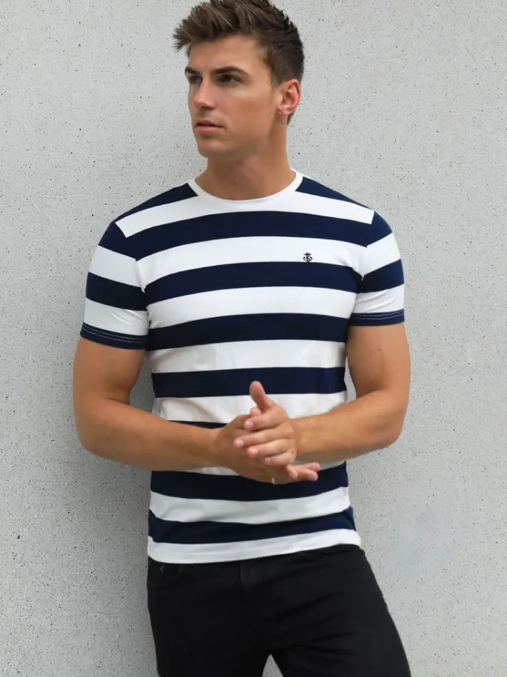 T-Shirts*Blakely Clothing Loano Stripe T-Shirt