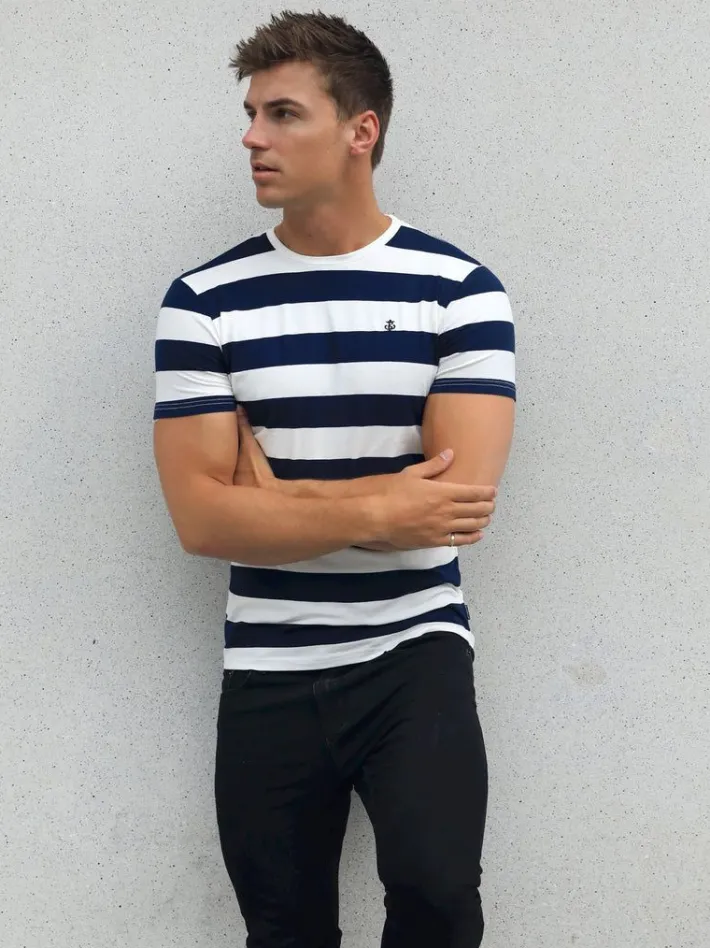 T-Shirts*Blakely Clothing Loano Stripe T-Shirt